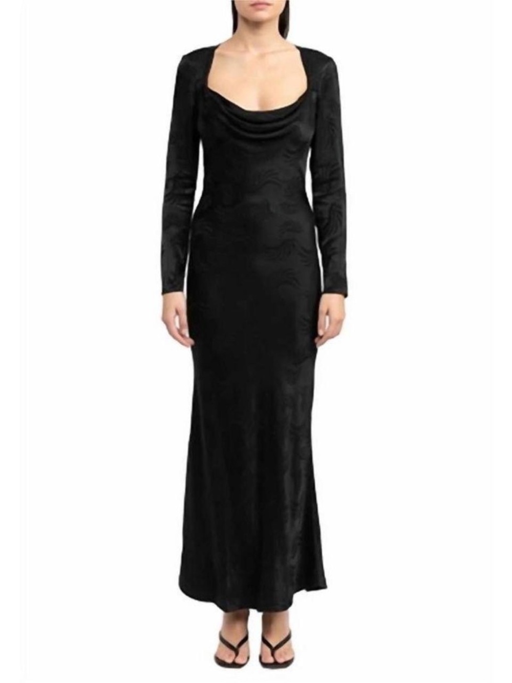 Significant Other Jacquard Long Sleeve Open Back Dress NWT